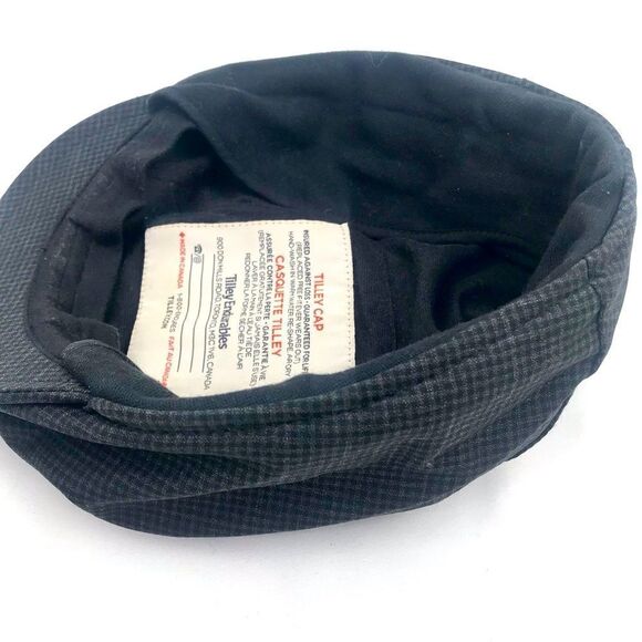 Tilly Endurables Gray Blue Plaid Newboy Peaky Blinders Fleece Earflap Cap - Picture 11 of 14